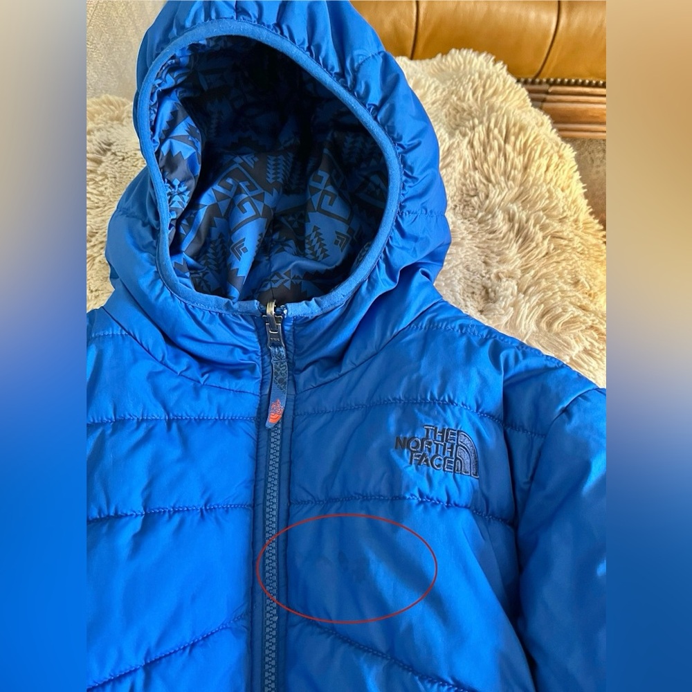 The North Face Vibrant Blue Puffer reversible Jacket